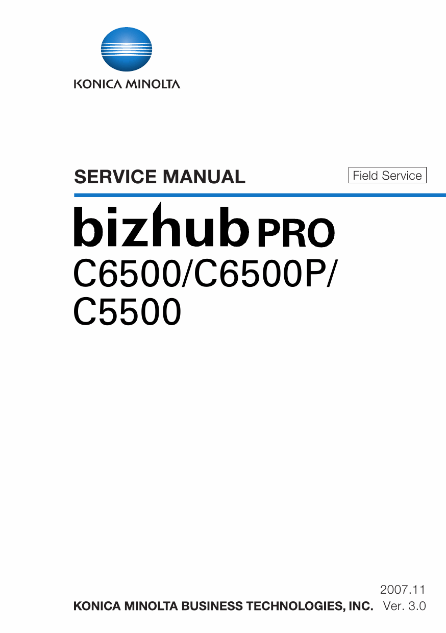 Konica-Minolta bizhub-PRO C6500 C6500P C5500 FIELD-SERVICE Service Manual-1